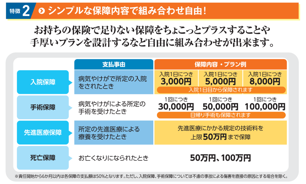 スマート共済 保障内容